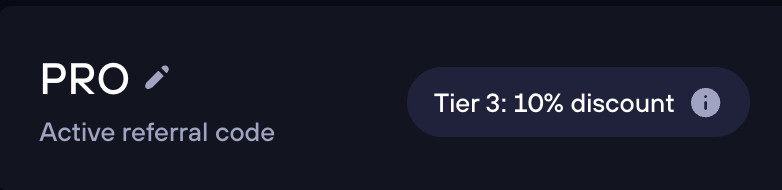 Código de referido GMX PRO verificado como Nivel 3 con 10% de descuento en GMX.io